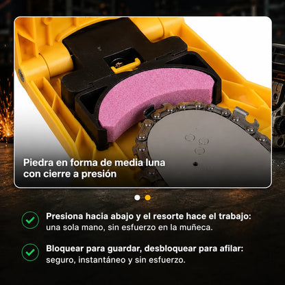 Afilador Rápido de Dientes de Motosierra Portátil+ 3 CABEZALES DE AFILADO⚙️