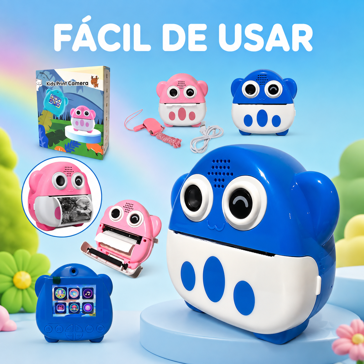 Cámara Impresora Térmica Infantil (Modelo EP25059 / Carga USB) 🎨✨
