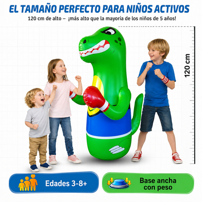 🦖🧑🏻‍🦱 Inflable Tiranosaurio Rex de 1.2 Metros Extra Grueso