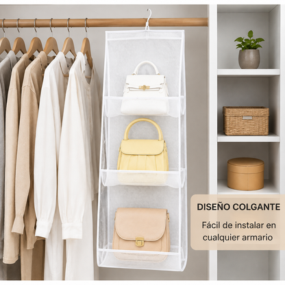 Organizador Colgante para Bolsos (6 Compartimentos) 👗✨