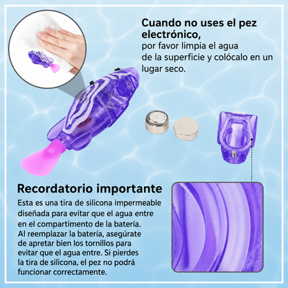 Peces Nadadores Electrónicos con Luz LED (Kit x4) 🫧