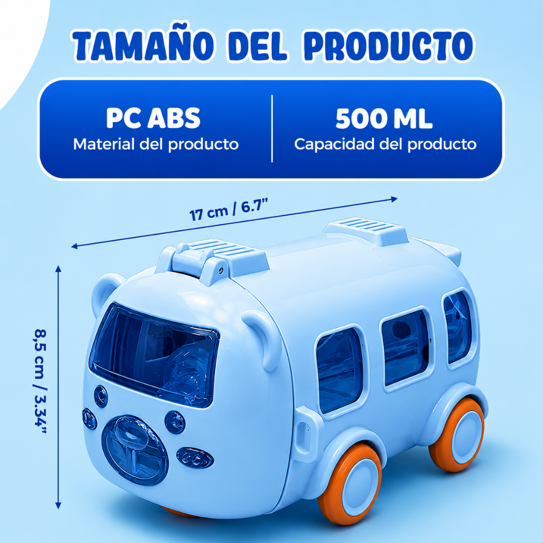 Botella de Agua Antiderrame con Correa Autobús Kletshuts™💧
