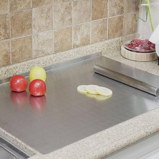 Tabla de cortar de acero inoxidable – No más plásticos en tus comidas🚫