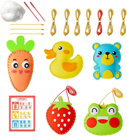 Kit de costura de animales y frutas para niños