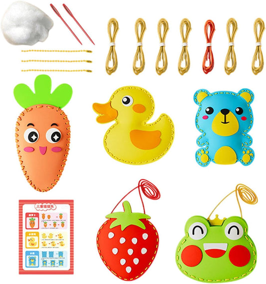 Kit de costura de animales y frutas para niños