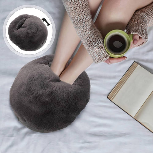 CALENTADOR DE PIES ELÉCTRICO DE PELUCHE RECARGABLE POR USB 🌟