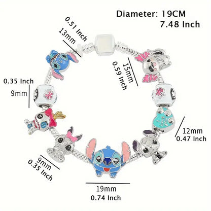 PULSERA OHANA "FAMILIA" PLATA LEY + 9 CHARMS