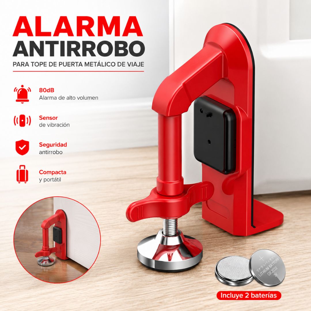 Alarma Antirrobo de Puerta Pro-Travel | Seguridad Blindada Portátil⏰🚪