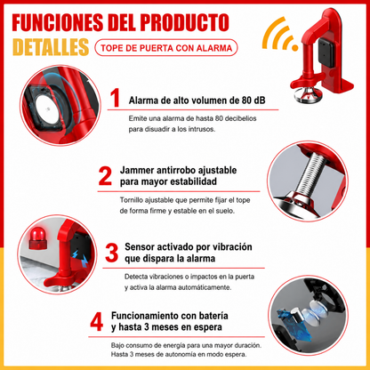 Alarma Antirrobo de Puerta Pro-Travel | Seguridad Blindada Portátil⏰🚪