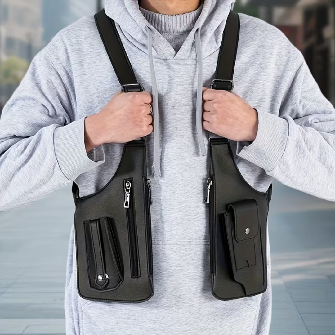 Bandolera Urban Retro:  Maletín Compacto de Cuero Sintético Premium🧔🏻‍♂️💼