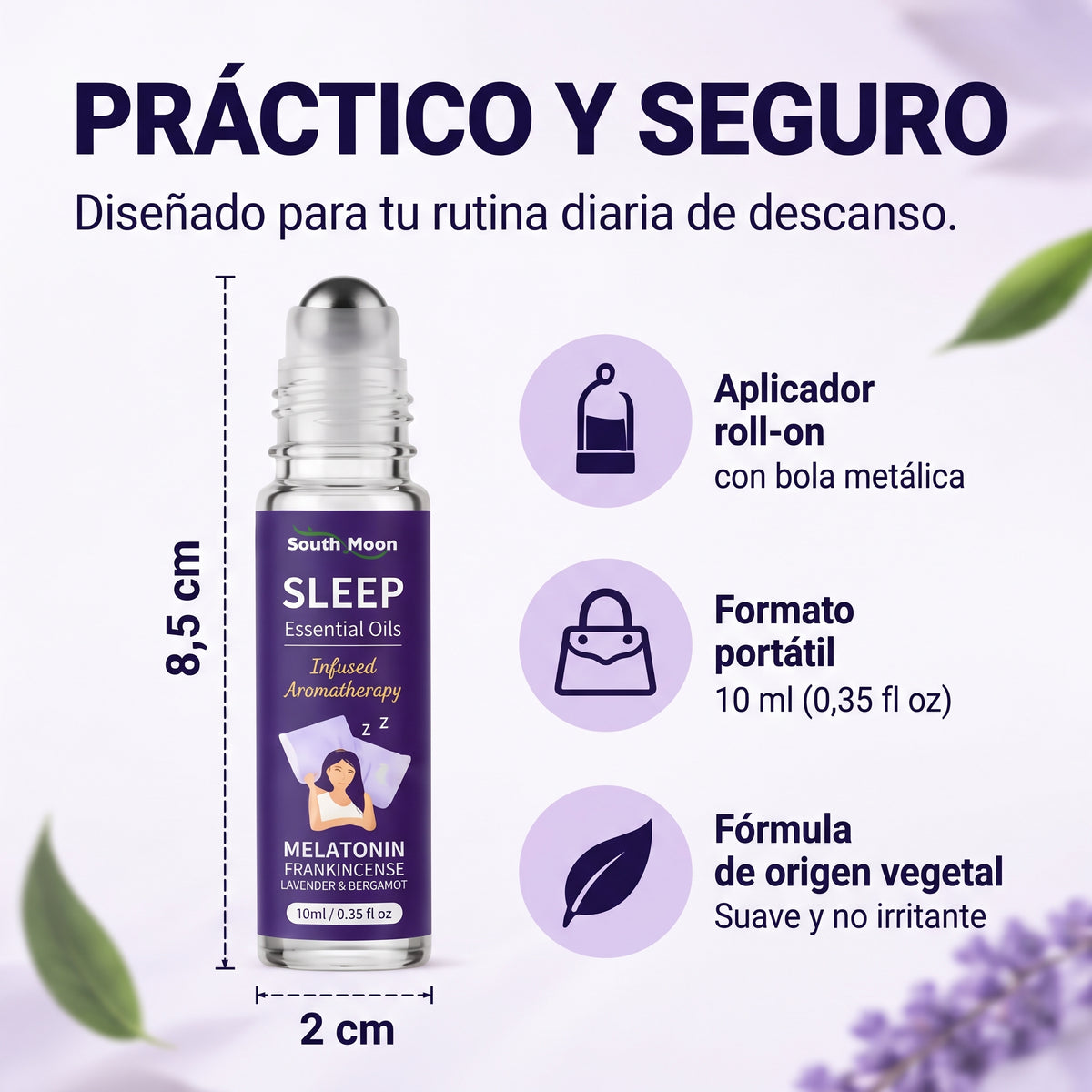 Sleep Roll-On Pro Aceite Esencial de Aromaterapia Vegetal para Dormir 🌙💜✨