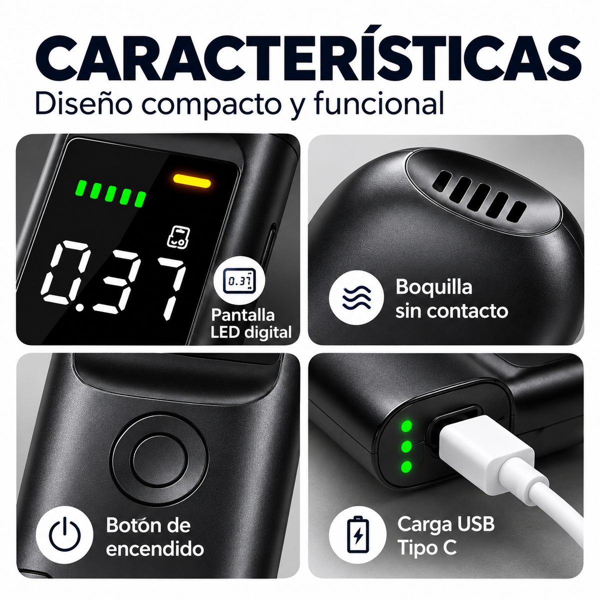 Alcoholímetro Digital Portátil con Pantalla LED🚗💨🚨