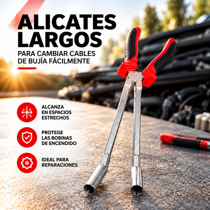 Pinza Larga para Cables de Bujía y Alta Tensión (29 cm) 🔧⚡
