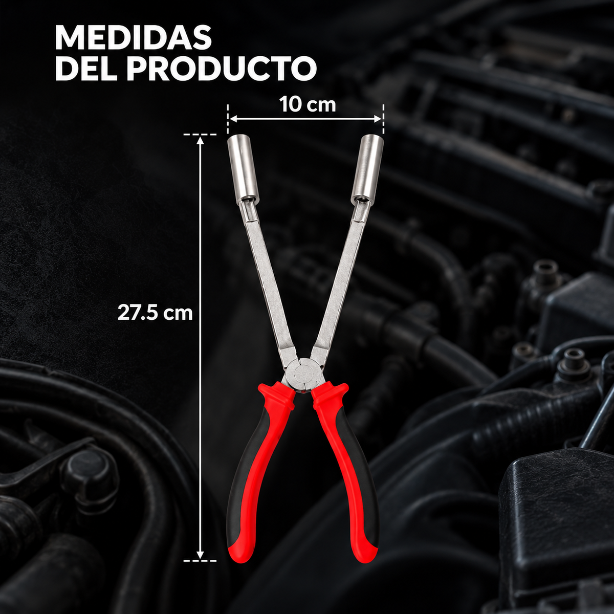 Pinza Larga para Cables de Bujía y Alta Tensión (29 cm) 🔧⚡