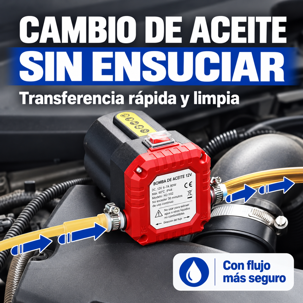 Bomba Extractora Eléctrica de Aceite y Diésel 12V (60W) ⚡🚗
