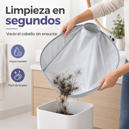 Capa de Peluquería Tipo Paraguas Recogepelos✂️✨