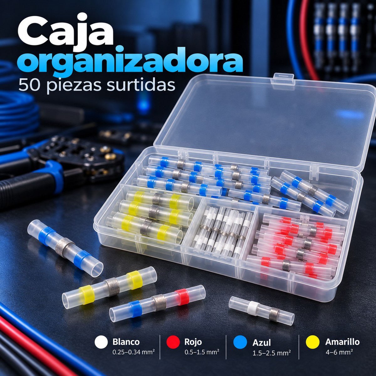 ⚡Conectores Termorretráctiles (Caja x 100 Unidades) 🔌✨
