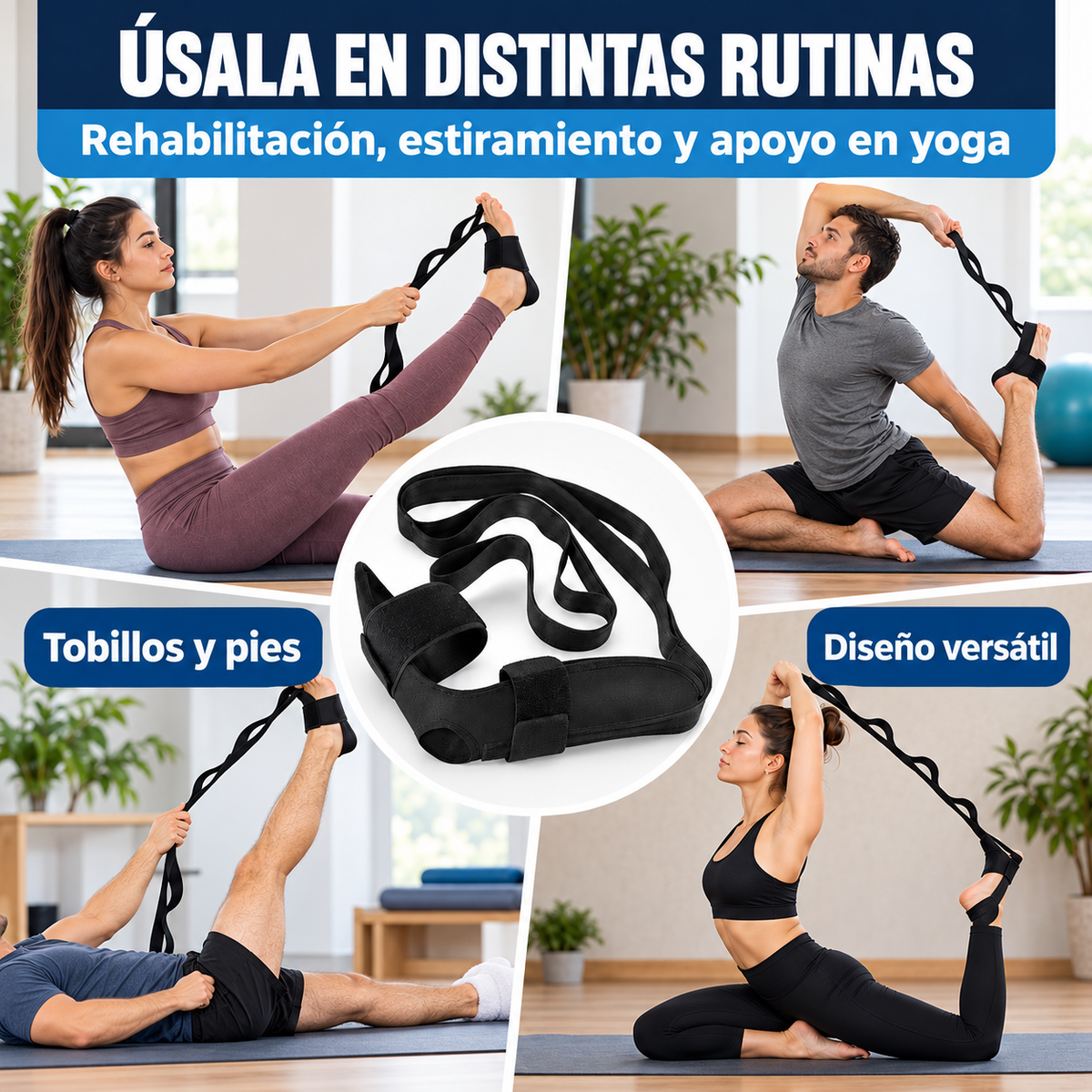 Correa de Tensión Segmentada para Tobillo y Pie🧘‍♀️🦶