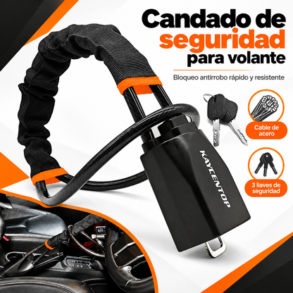 Candado de Seguridad para Volante y Cinturón Antirrobo 🔒🚗
