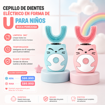 Cepillo Dental Eléctrico Infantil en U 360°🦷🪥