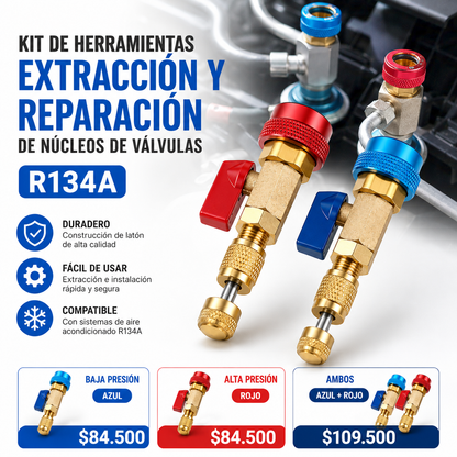 Extractor Técnico de Núcleos de Válvula R134A🧰