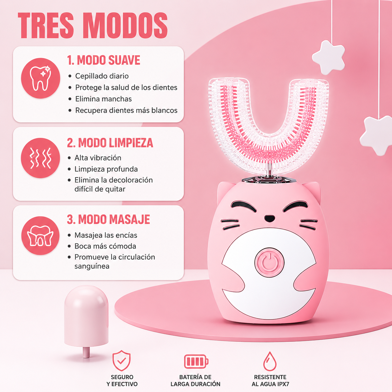 Cepillo Dental Eléctrico Infantil en U 360°🦷🪥