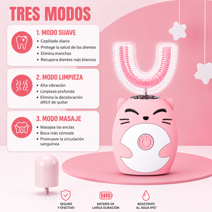 Cepillo Dental Eléctrico Infantil en U 360°🦷🪥