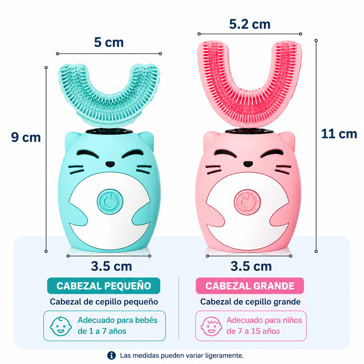 Cepillo Dental Eléctrico Infantil en U 360°🦷🪥