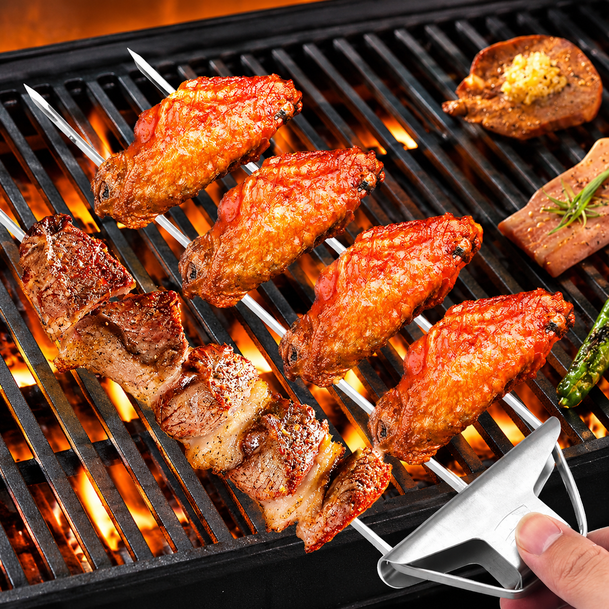 Kit Master de Brochetas de 3 Vías🍖🍢