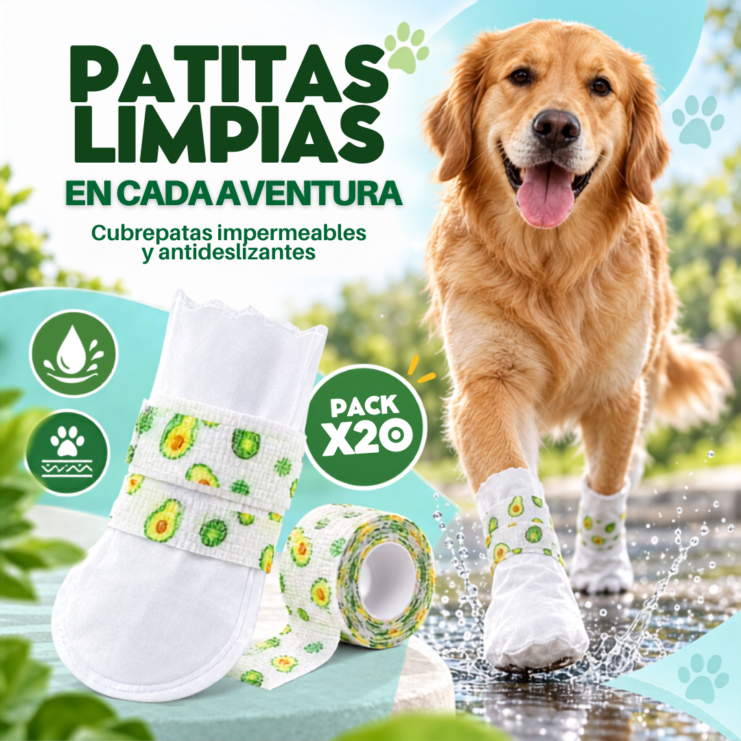 Cubrepatas Desechables Impermeables para Mascotas Pack x20 🐕🐾
