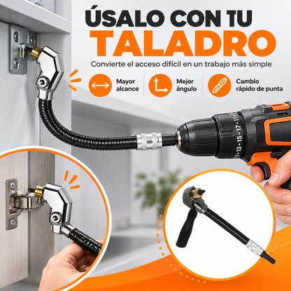 Destornillador de Esquina con Eje Flexible y Cabezal 🛠️✨