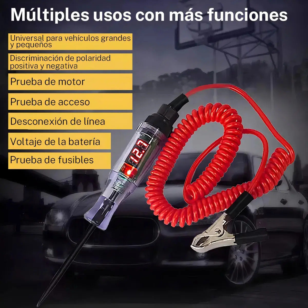 Probador de Circuitos Pro 6-24V: Detector de Voltaje con Luz de Control⚡🔌