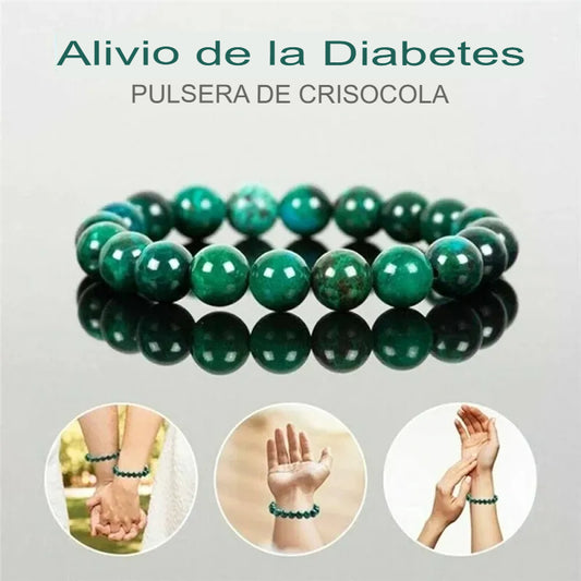 Pulsera Crisocola para alivio de la diabetes y control de azúcar🩸