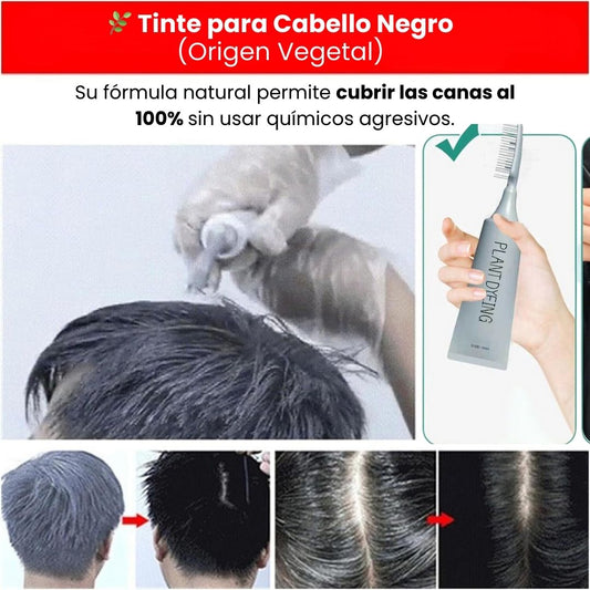 🌿 Tinte para Cabello Negro (Origen Vegetal)