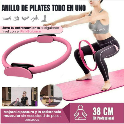 ANILLO DE PILATES TODO EN UNO (EDICIÓN ROSA)🤸🏻‍♂️🩷