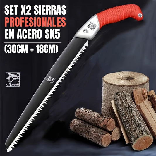 DuoCut Pro™: SET X2 SIERRAS PROFESIONALES EN ACERO SK5🪚