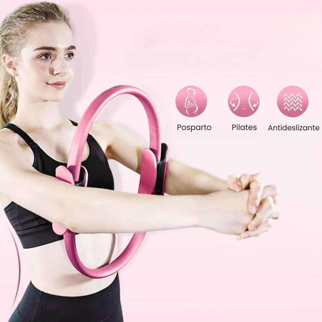 ANILLO DE PILATES TODO EN UNO (EDICIÓN ROSA)🤸🏻‍♂️🩷