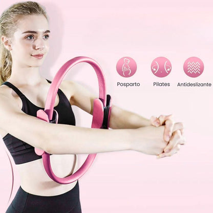 ANILLO DE PILATES TODO EN UNO (EDICIÓN ROSA)🤸🏻‍♂️🩷