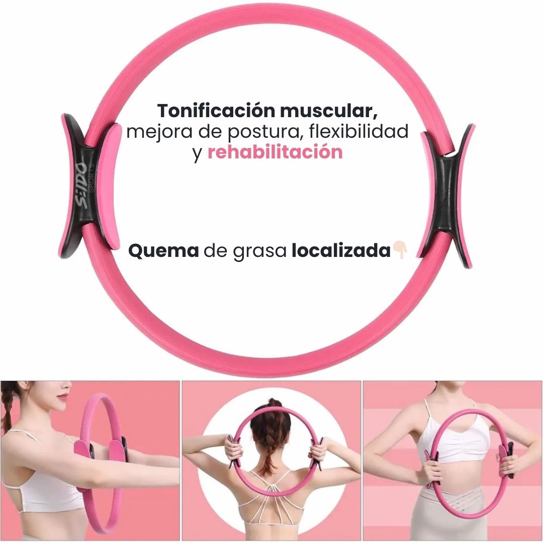 ANILLO DE PILATES TODO EN UNO (EDICIÓN ROSA)🤸🏻‍♂️🩷
