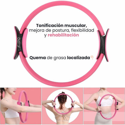 ANILLO DE PILATES TODO EN UNO (EDICIÓN ROSA)🤸🏻‍♂️🩷
