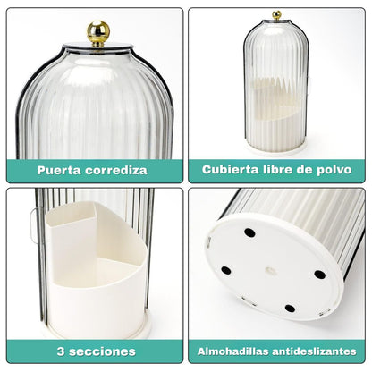 Luxury Shield 360™: ORGANIZADOR DE BAÑO CON TECHO CORREDIZO ANTI-BACTERIAS