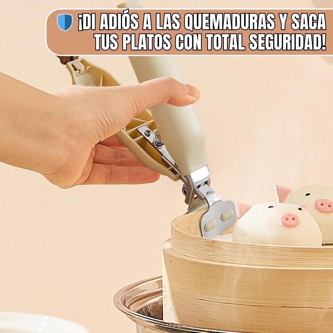 PINZAS SUJETA PLATOS ANTIESCALDADO🛡️ ¡DI ADIÓS A LAS QUEMADURAS Y SACA TUS PLATOS CON TOTAL SEGURIDAD!