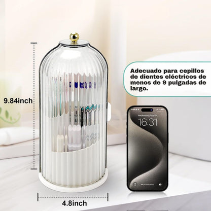 Luxury Shield 360™: ORGANIZADOR DE BAÑO CON TECHO CORREDIZO ANTI-BACTERIAS