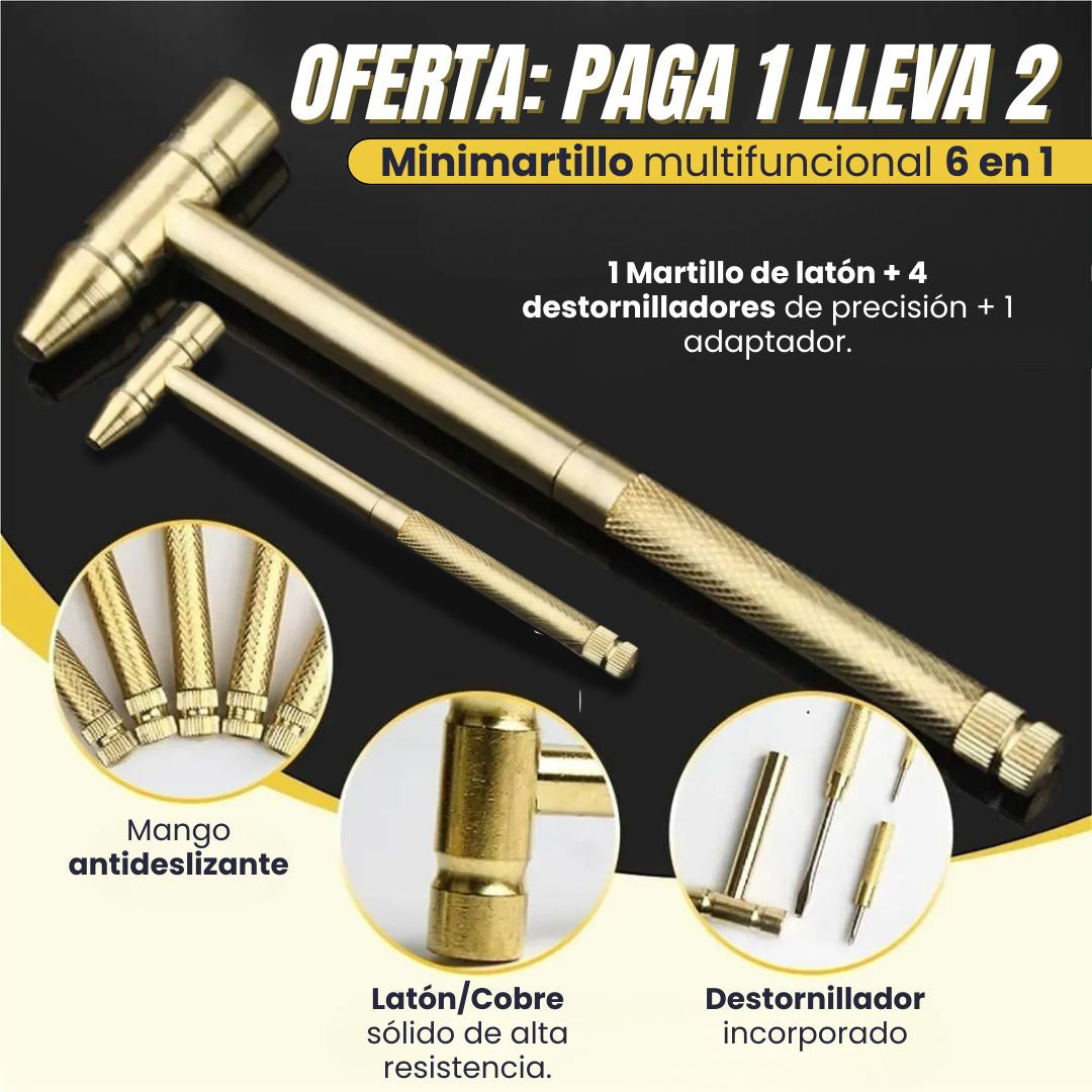 MINI MARTILLO MULTIFUNCIONAL 6 EN 1: PAGA 1 Y LLEVA 2!🧰⭐