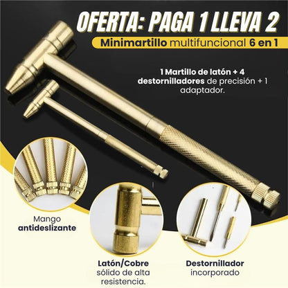 MINI MARTILLO MULTIFUNCIONAL 6 EN 1: PAGA 1 Y LLEVA 2!🧰⭐