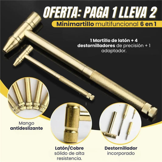 MINI MARTILLO MULTIFUNCIONAL 6 EN 1: PAGA 1 Y LLEVA 2!🧰⭐