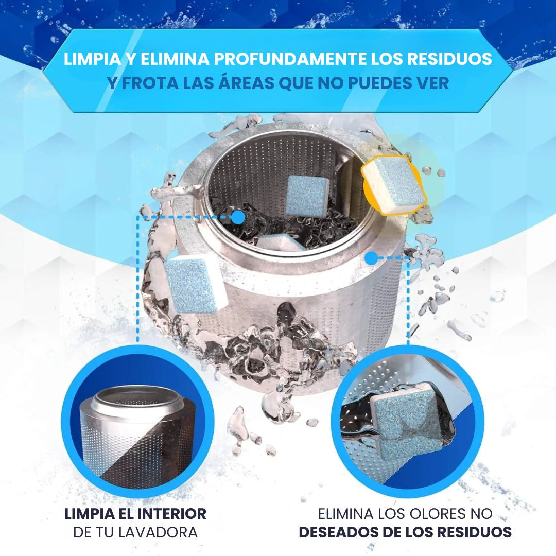 PASTILLAS LIMPIADORAS DE LAVADORA 🧼 ¡LAVADORA COMO NUEVA Y ROPA MÁS FRESCA: OFERTA 12 UNIDADES!