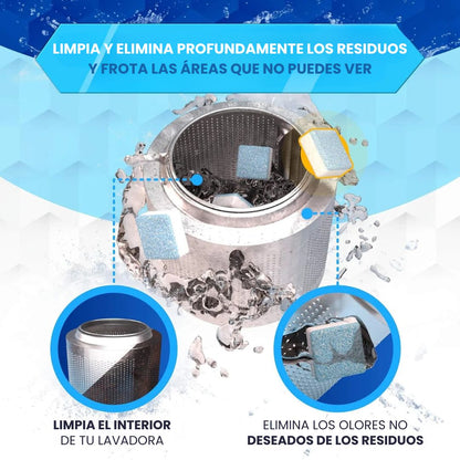 PASTILLAS LIMPIADORAS DE LAVADORA 🧼 ¡LAVADORA COMO NUEVA Y ROPA MÁS FRESCA: OFERTA 12 UNIDADES!