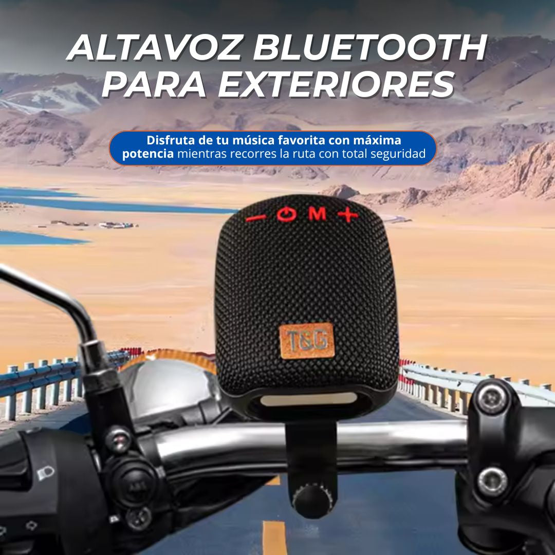 🔊ALTAVOZ BLUETOOTH PARA EXTERIORES: Diseño robusto para ciclismo y motocicletas