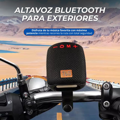 🔊ALTAVOZ BLUETOOTH PARA EXTERIORES: Diseño robusto para ciclismo y motocicletas